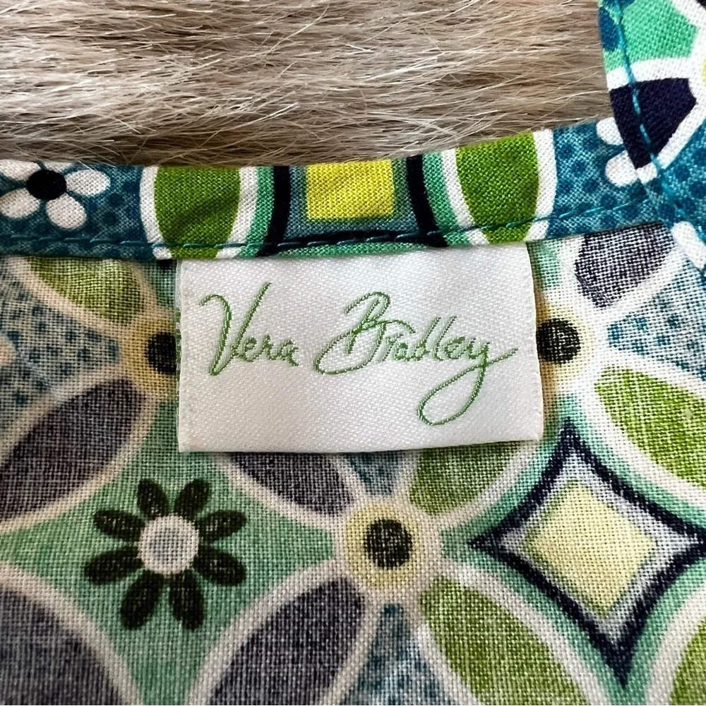 VERA BRADLEY Daisy Daisy 2008 Child’s Apron Tie Neck & Waist Pockets Y2K Green